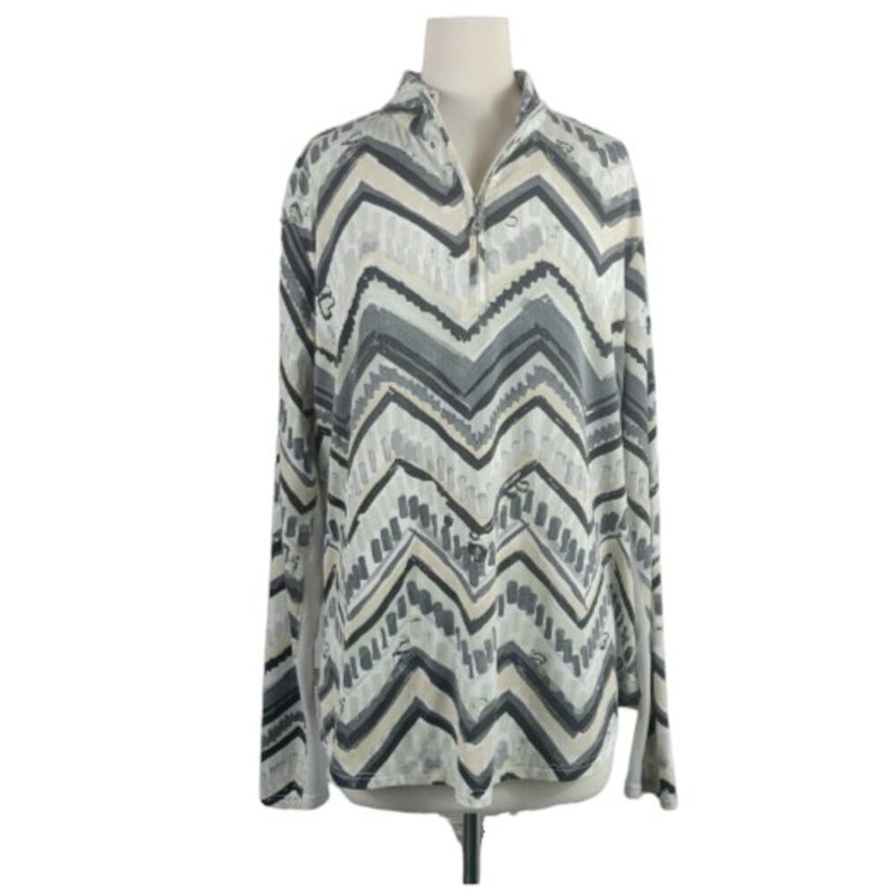 San Soleil 1/4 zip pullover long sleeve top Size XL